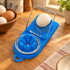 Slice Blue Two-Section Egg Cutter detail: Slice Blue Two-Section Egg Cutter: two connected cutting sections