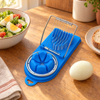 Slice Blue Two-Section Egg Cutter story: Slice Blue Two-Section Egg Cutter: a cooked egg before lunch