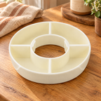 Snack Four-Section Tumbler Tray hero: Snack Four-Section Tumbler Tray — complete selected contents