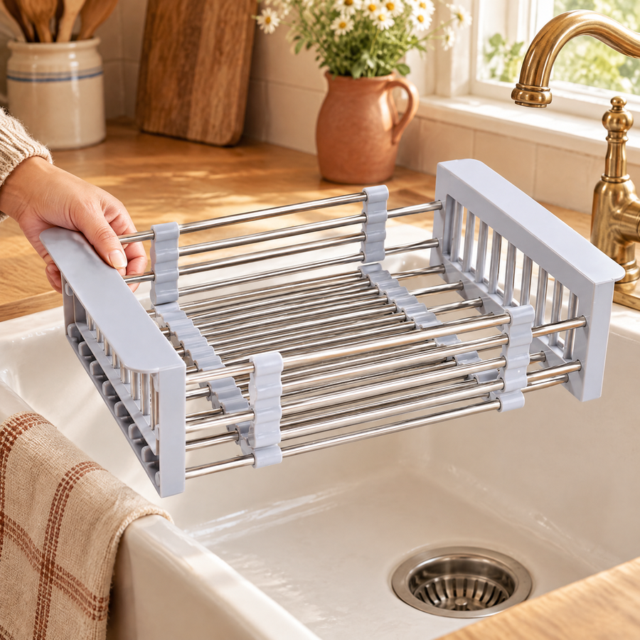 Span Extendable Sink Basket — a suitable use routine