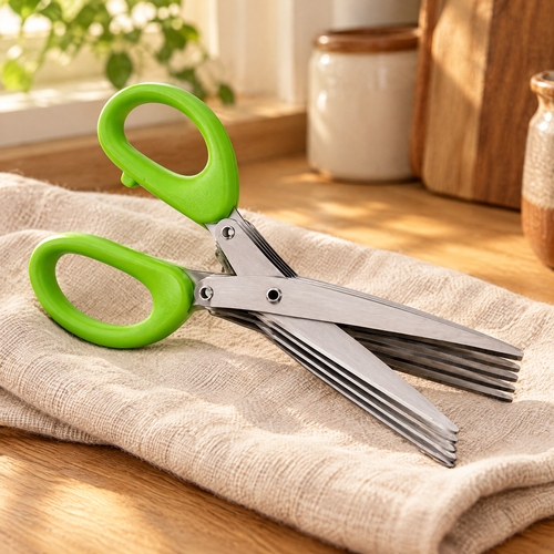 Sprig Herb Scissors hero: Sprig Herb Scissors: whole five-layer scissors pair