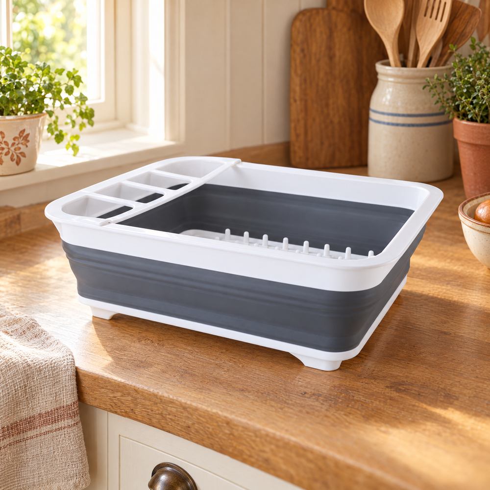 Stand Folding Dish Basket