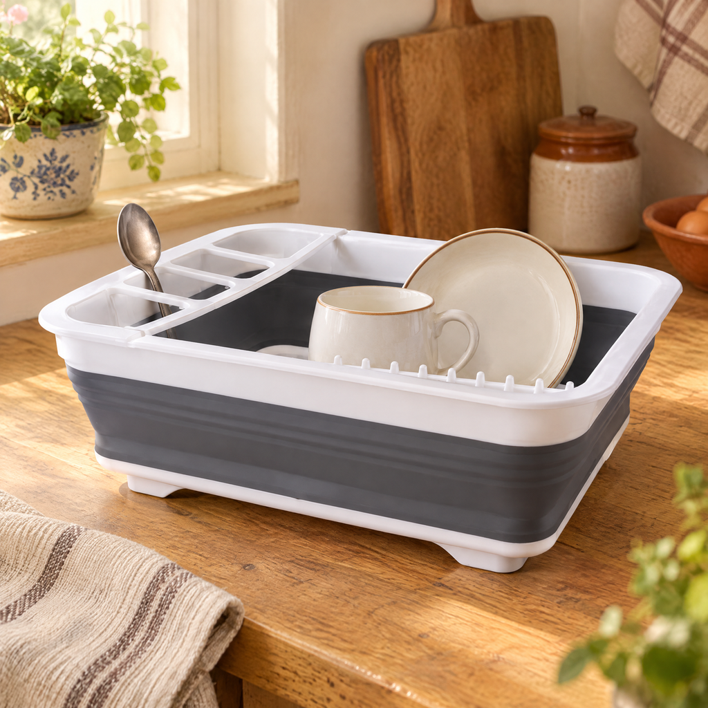 Stand Folding Dish Basket story: Stand Folding Dish Basket — the everyday setting