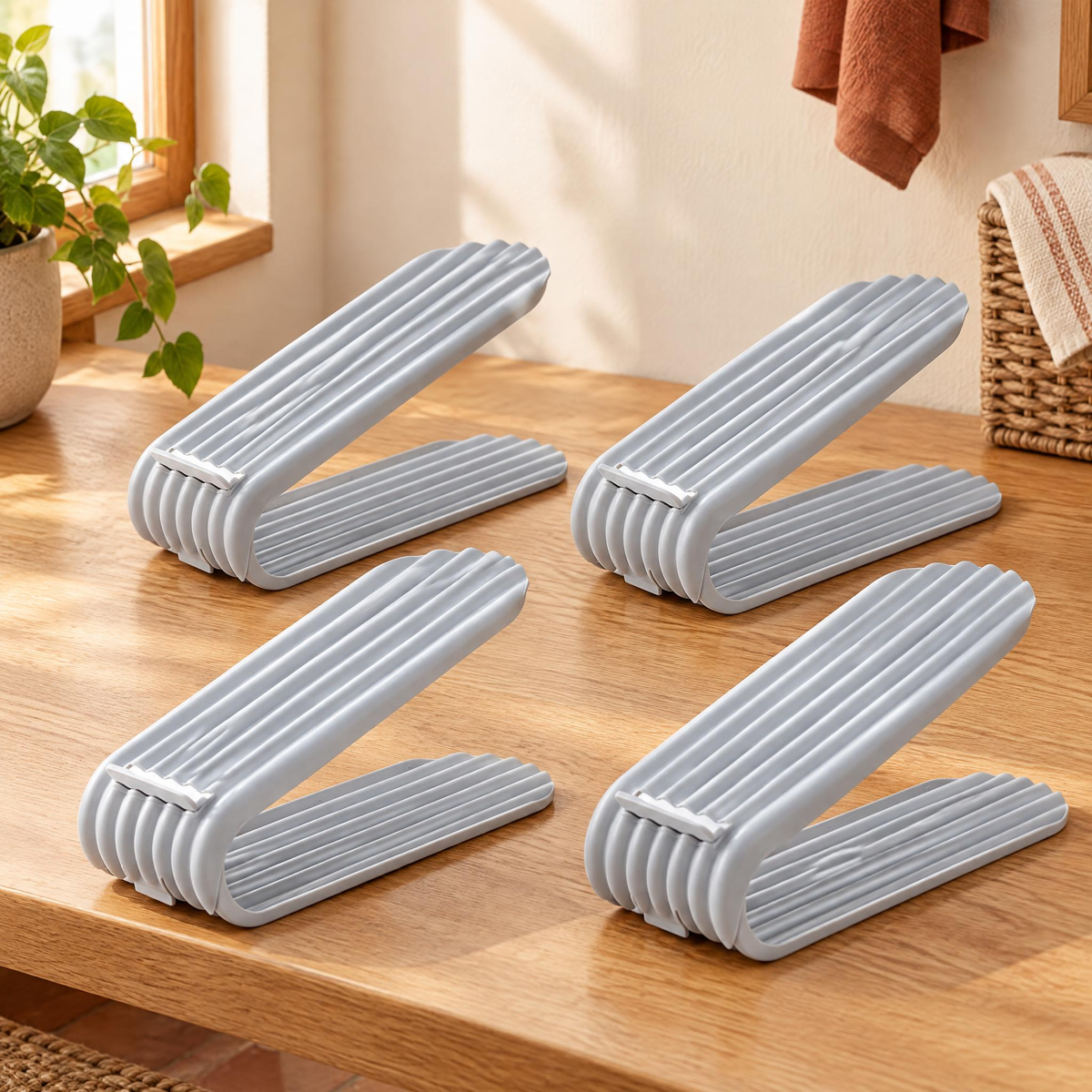 Step Shoe Slot Set hero: Step’s exact four matching grey shoe slots
