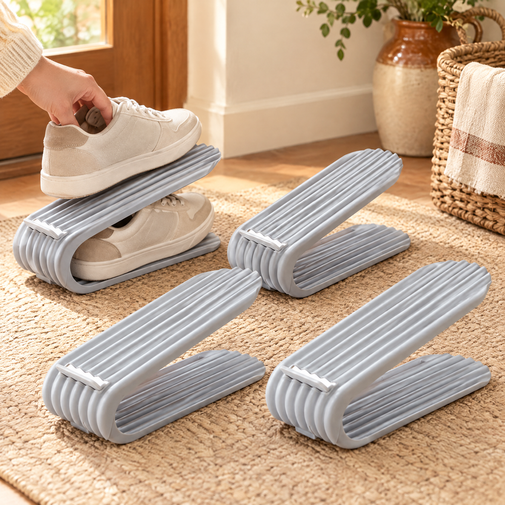 Step Shoe Slot Set use: A suitable pair placed on one Step organiser