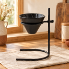 Still Ceramic Pour-Over Set hero: Still Ceramic Pour-Over Set: whole ceramic cone and matching stand
