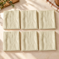 Supper Cloth Napkin Set hero: Six Supper light-apricot cloth napkins