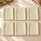 Supper Cloth Napkin Set hero: Six Supper light-apricot cloth napkins