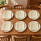 Supper Cloth Napkin Set story: Supper napkins at six matching table places