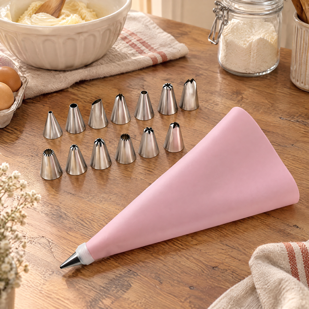 Swirl Pink Piping Kit: a personal decorating idea