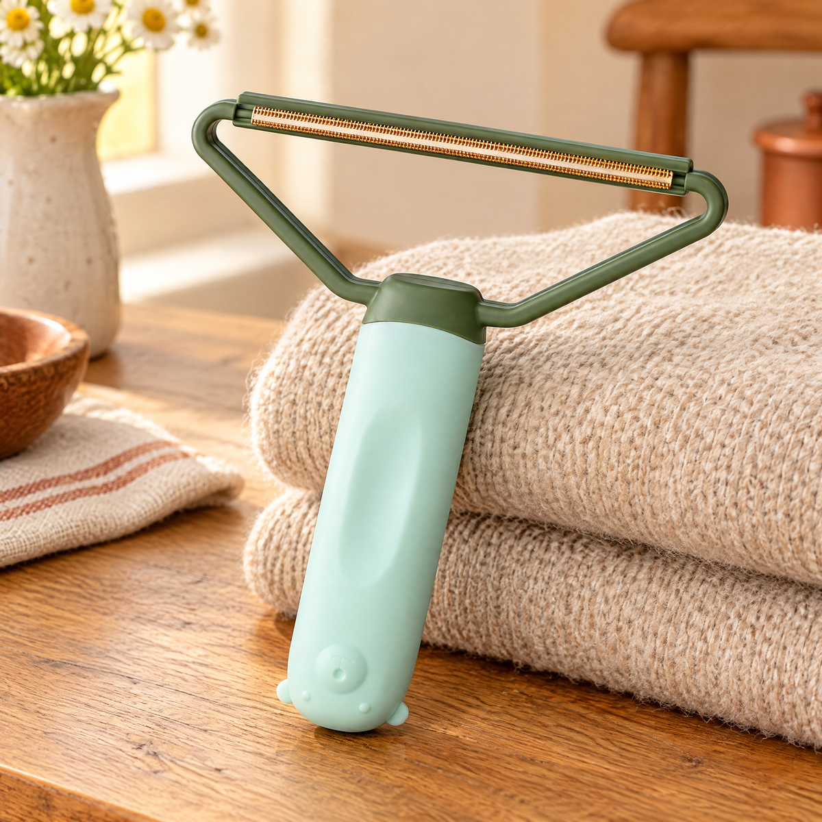 Tend Fabric Scraper detail: Tend’s real toothed rail and open frame