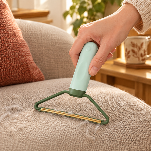 Tend Fabric Scraper use: A light local fabric stroke with Tend