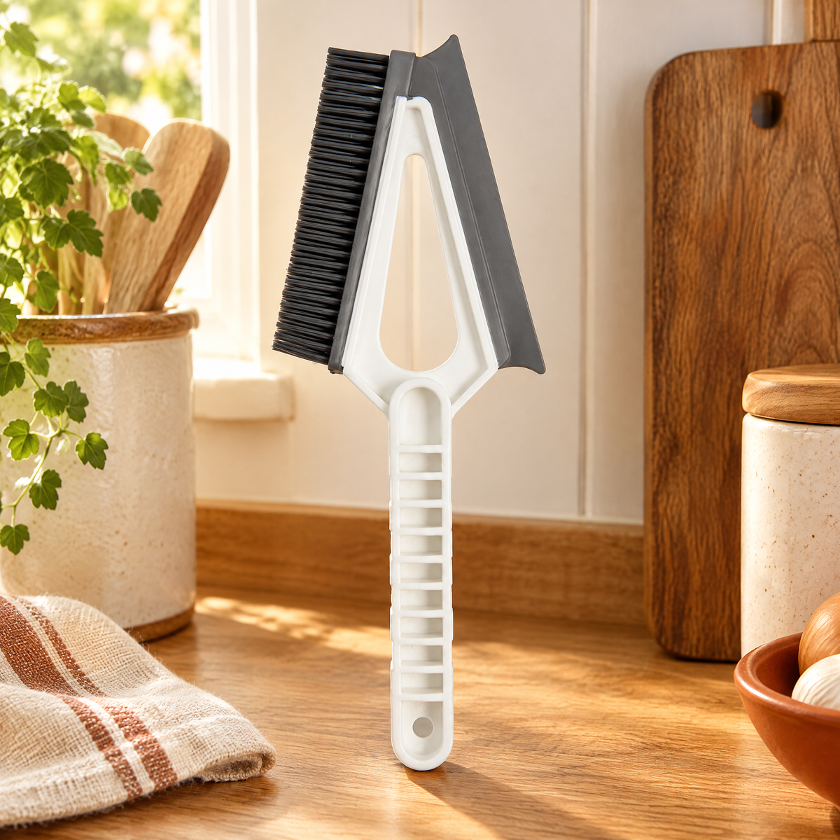 Trace Gap Brush detail: Trace’s real ribbed handle and working sides