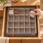 Tuck Twenty-Cell Drawer Organiser use: A folded sock pair placed in one Tuck cell