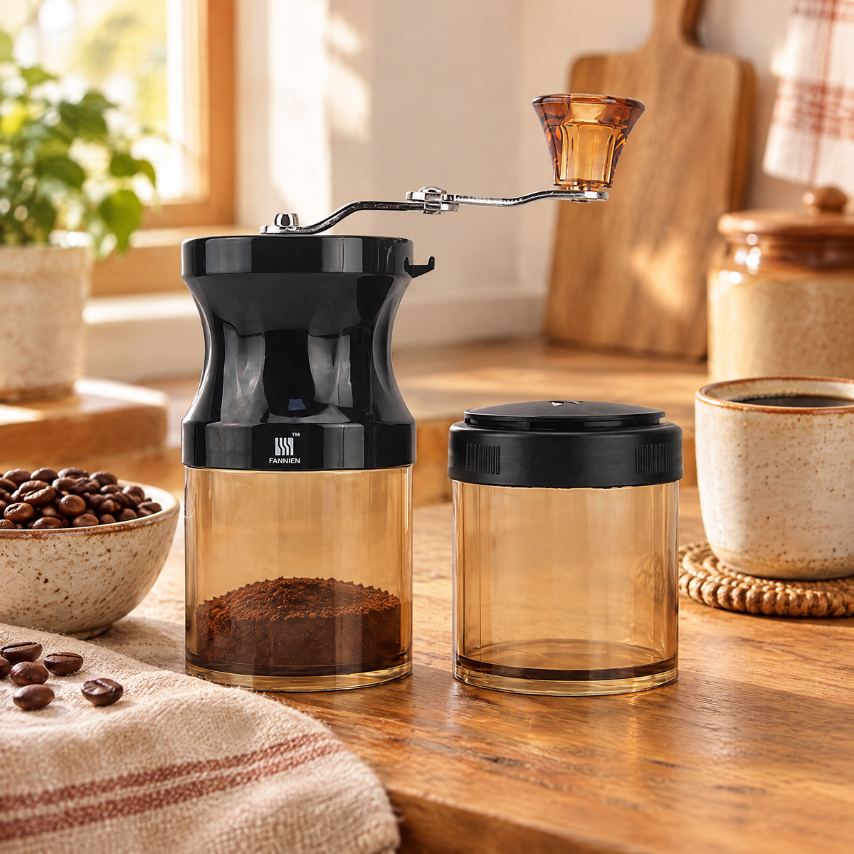Turn Manual Coffee Grinder Set story: Turn Manual Coffee Grinder Set: a hand-turned beginning for coffee