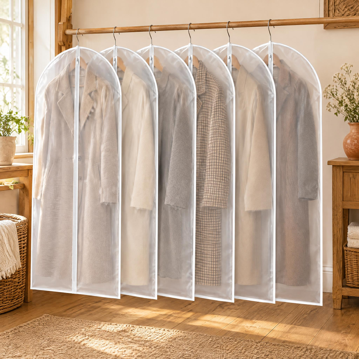 Veil’s actual translucent material and white zips