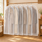Veil Garment Cover Set detail: Veil’s actual translucent material and white zips