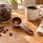 Walnut Wooden Coffee Scoop story: Walnut Wooden Coffee Scoop: a familiar coffee corner