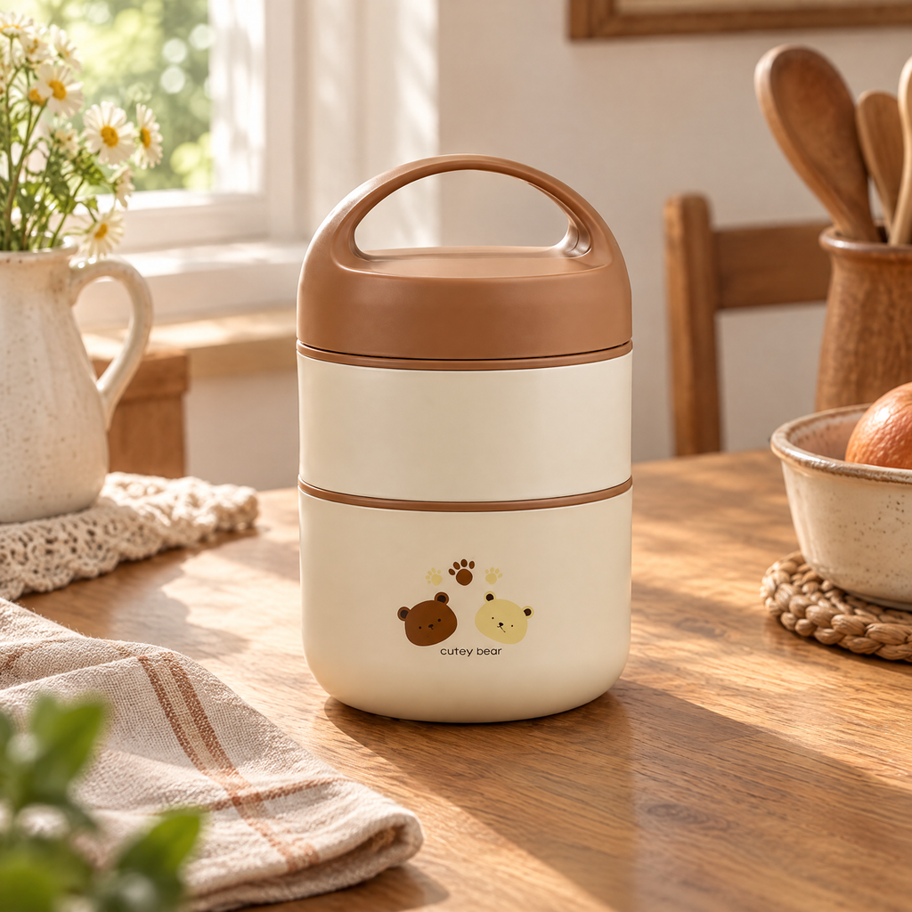 Warmth Double-Layer Lunch Jar hero: Warmth Double-Layer Lunch Jar — complete selected contents