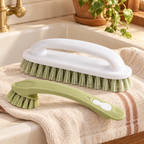 Willow Laundry Brush Set story: Willow’s larger brush and small detail brush at the sink