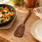 Willow Wooden Slotted Turner story: Willow beside vegetables prepared for supper