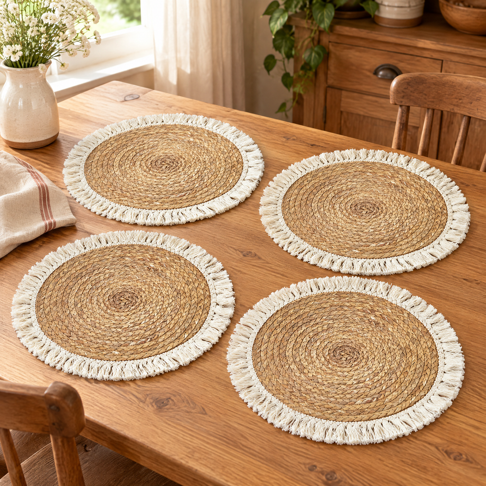 Woven Straw Placemat Set