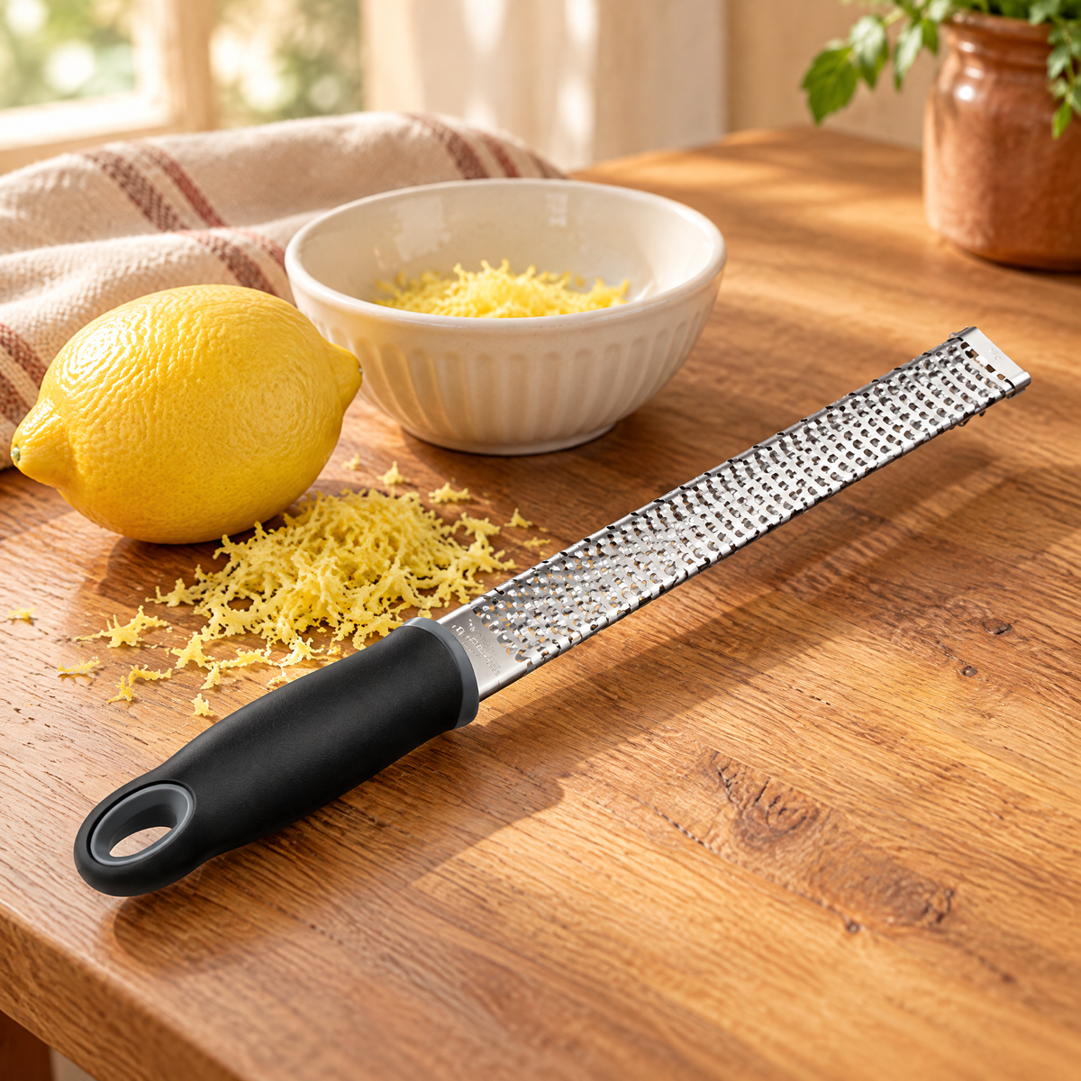 Zest Fine Grater story: Zest Fine Grater: a small citrus finishing idea